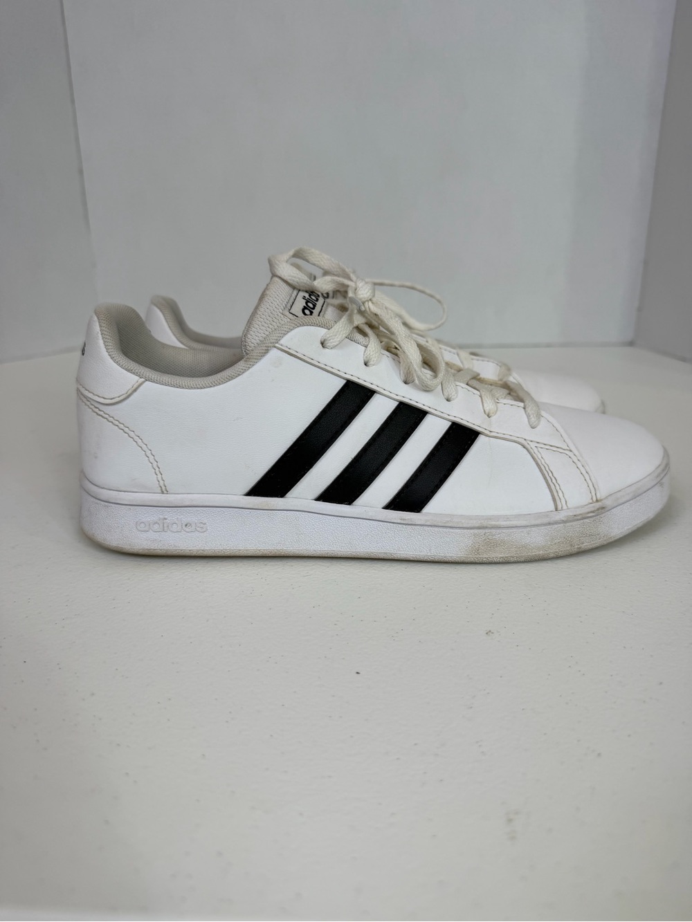 adidas Grand Court Base White Black 3 Stripe Sneakers Women’s Size 7
